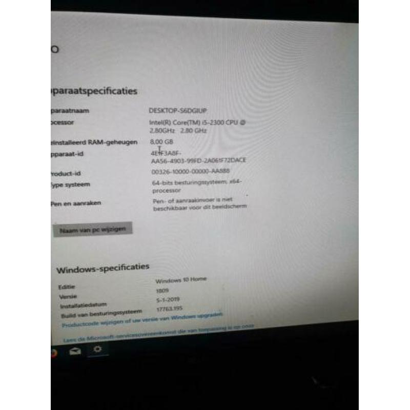 Computer met 8gb ram i5 processor