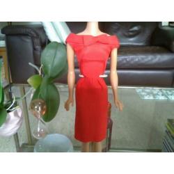 Vintage Barbie silk sheat jurkje.