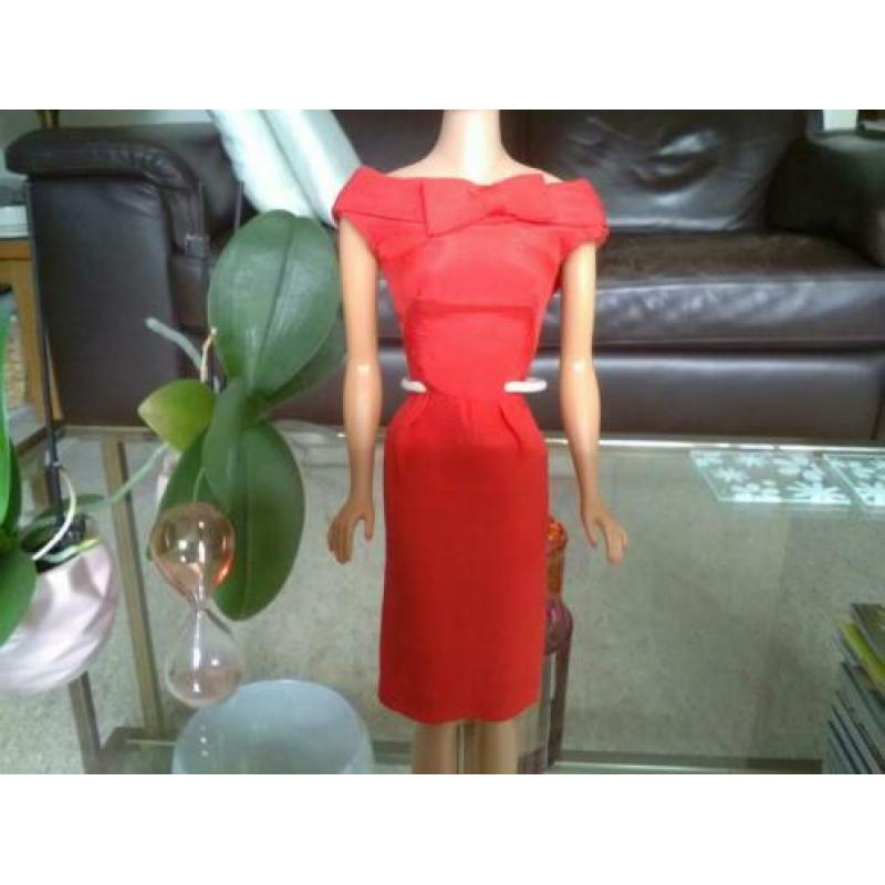 Vintage Barbie silk sheat jurkje.