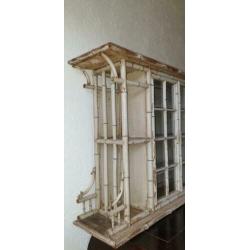 Antieke bamboe vitrinekast/kast*vintage*urban jungle kast