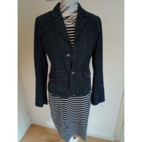 Leuke set: bodycon jurkje met spijkerjasje maat 38