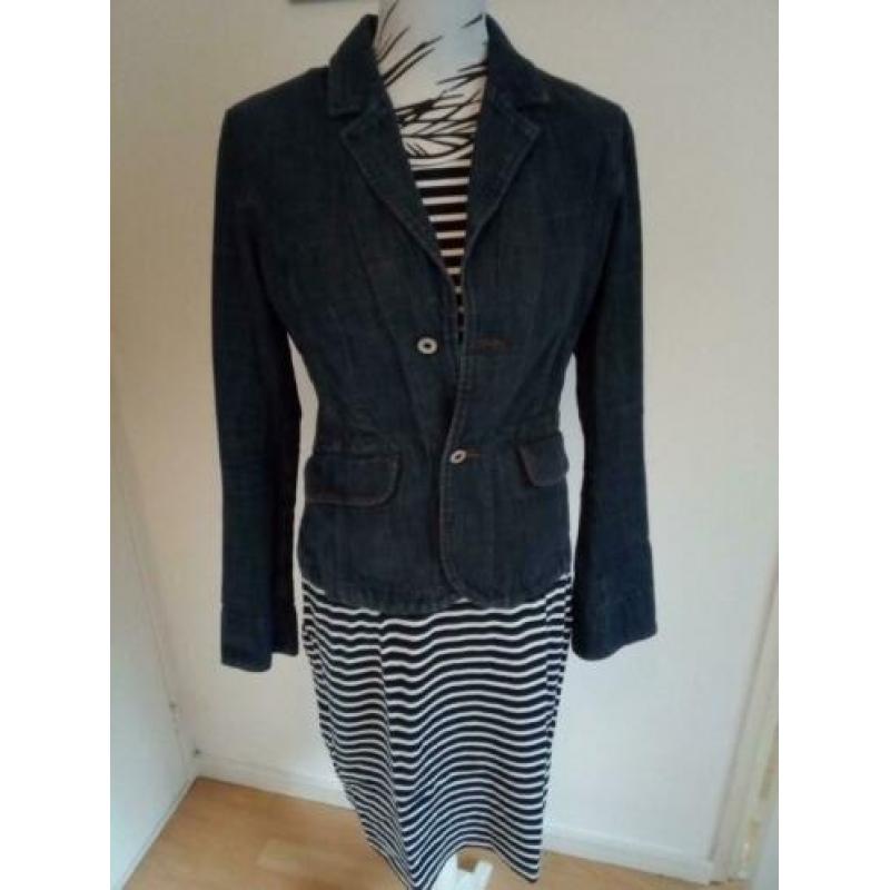 Leuke set: bodycon jurkje met spijkerjasje maat 38