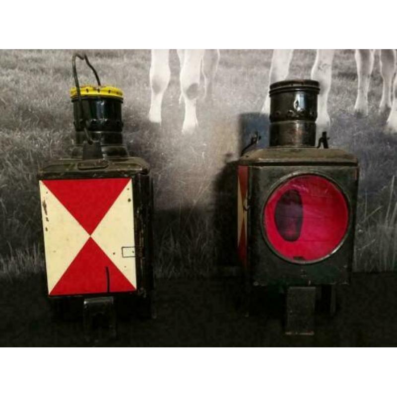 Seinlampen, spoorweglampen, Deutsche Bahn, gietijzer, petrol