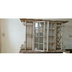 Antieke bamboe vitrinekast/kast*vintage*urban jungle kast