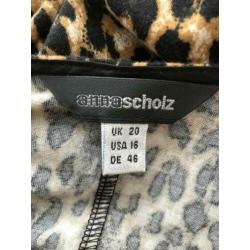 Anna Scholz jurk maat 46, zgan! Luipaard print.