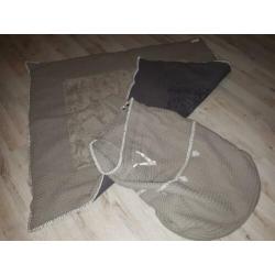Koeka wafel boxkleed + boxzak (donker)grijs/bruin