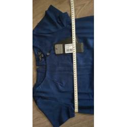 Nieuwe velvet blauwe Smashed Lemon jurk maat XS