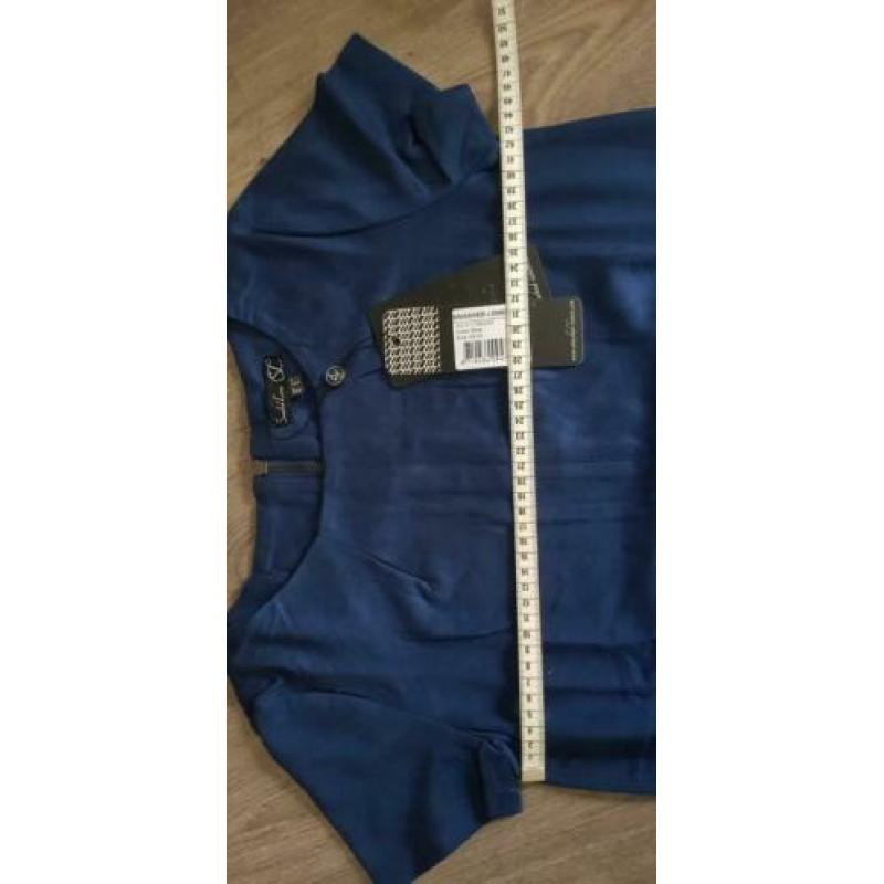Nieuwe velvet blauwe Smashed Lemon jurk maat XS