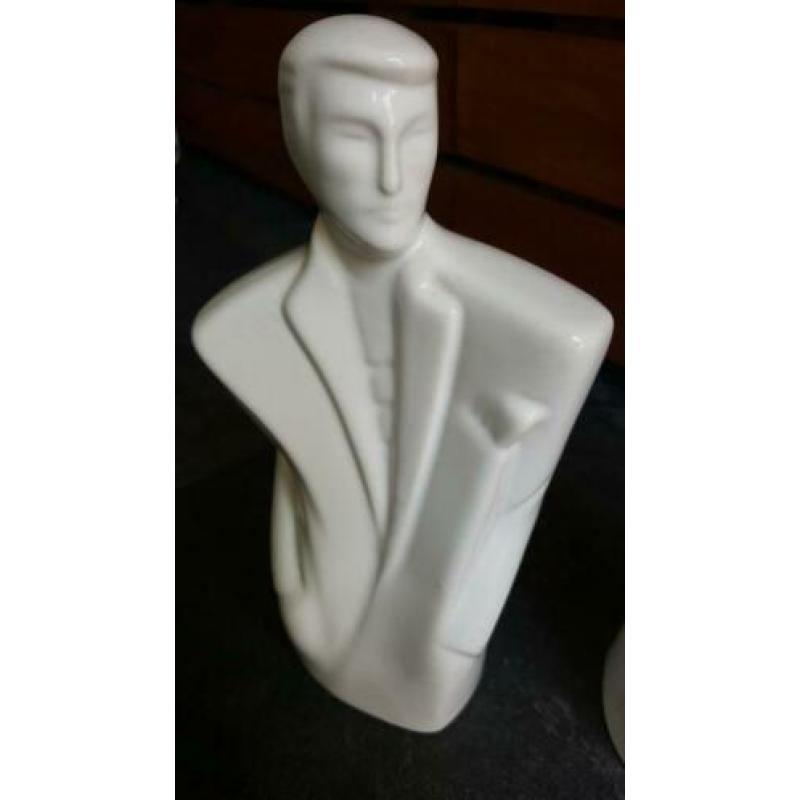 Vintage retro Lindsey Balkweill style man vrouw figuur