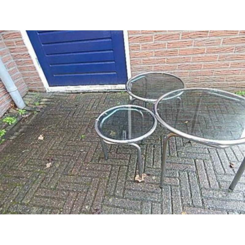 Oude Vintage MimiSet ( deens nesting bijzettafel retro )