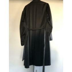 Dries van Noten prachtige satin jas zwart mt 42 by Pauw