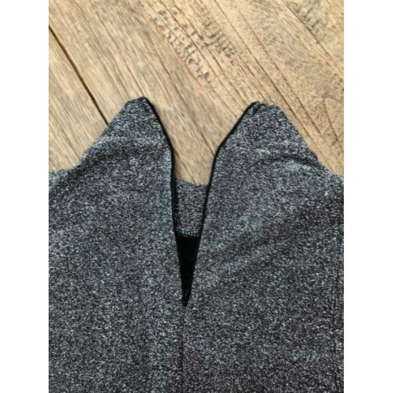 Zilver zwart glitter jurkje Zara maat s (eerder xs) mouwloos