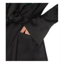 Dries van Noten prachtige satin jas zwart mt 42 by Pauw