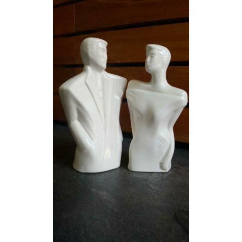 Vintage retro Lindsey Balkweill style man vrouw figuur