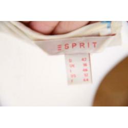 Jurk beige bloem Maxi Esprit mt 42