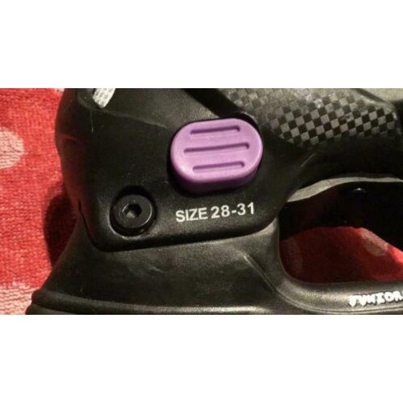 Schaatsen M:28-31 verstelbaar, maar 1xgedragen, lila,grijs