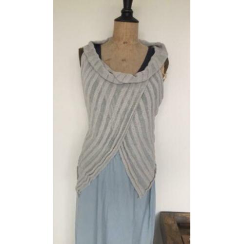 Sarah Pacini one size linnen top grey