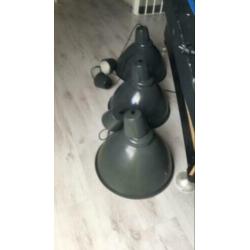 3 stuks hanglampen (industrieel) 42cm