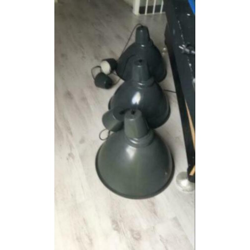 3 stuks hanglampen (industrieel) 42cm