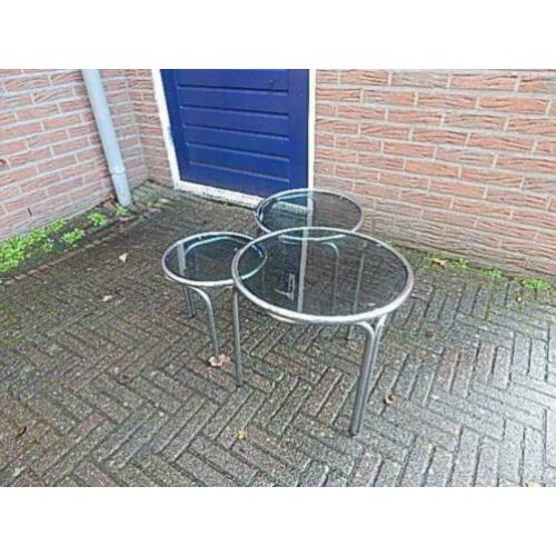 Oude Vintage MimiSet ( deens nesting bijzettafel retro )