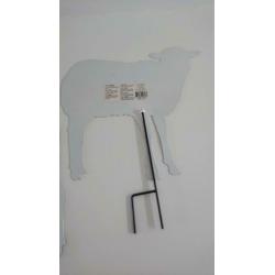 decoratie schaap 30x29 en koe 35x22 van metaal