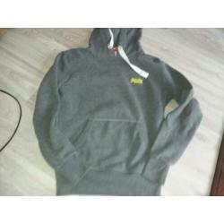 Superdry oranje label dikke hoodie sweater maat S