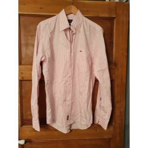 Mooie roze/wit gestreepte blouse van Mc. Gregor, maat M