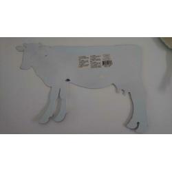 decoratie schaap 30x29 en koe 35x22 van metaal