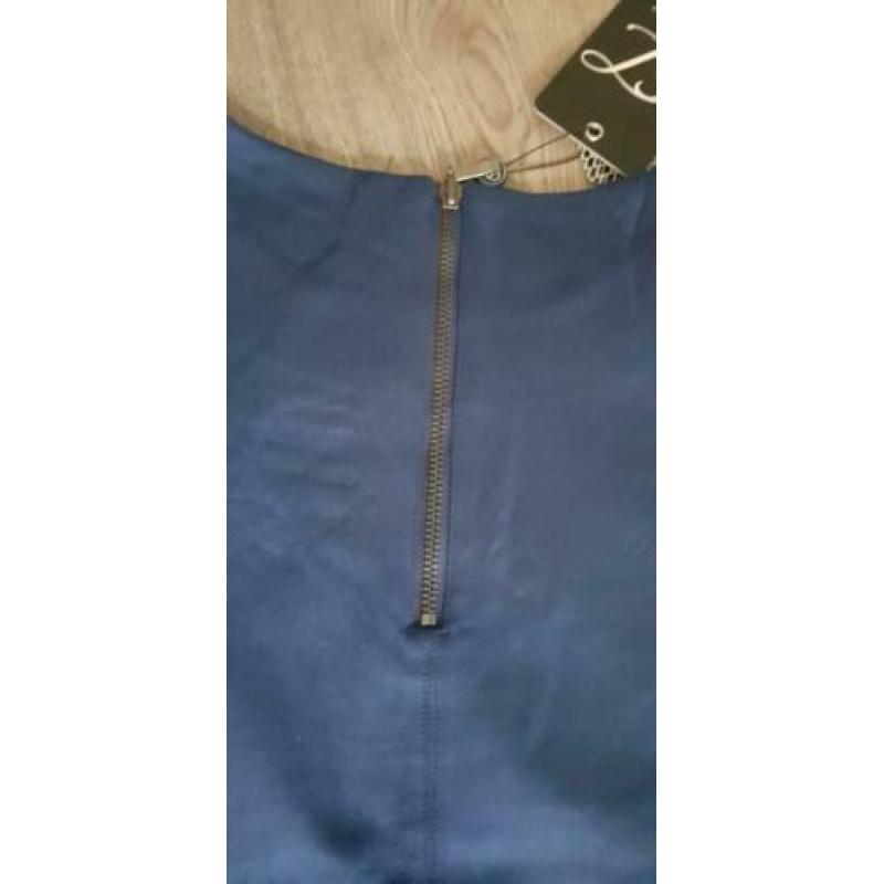 Nieuwe velvet blauwe Smashed Lemon jurk maat XS