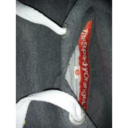 Superdry oranje label dikke hoodie sweater maat S