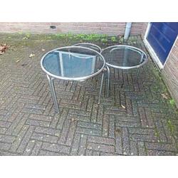 Oude Vintage MimiSet ( deens nesting bijzettafel retro )