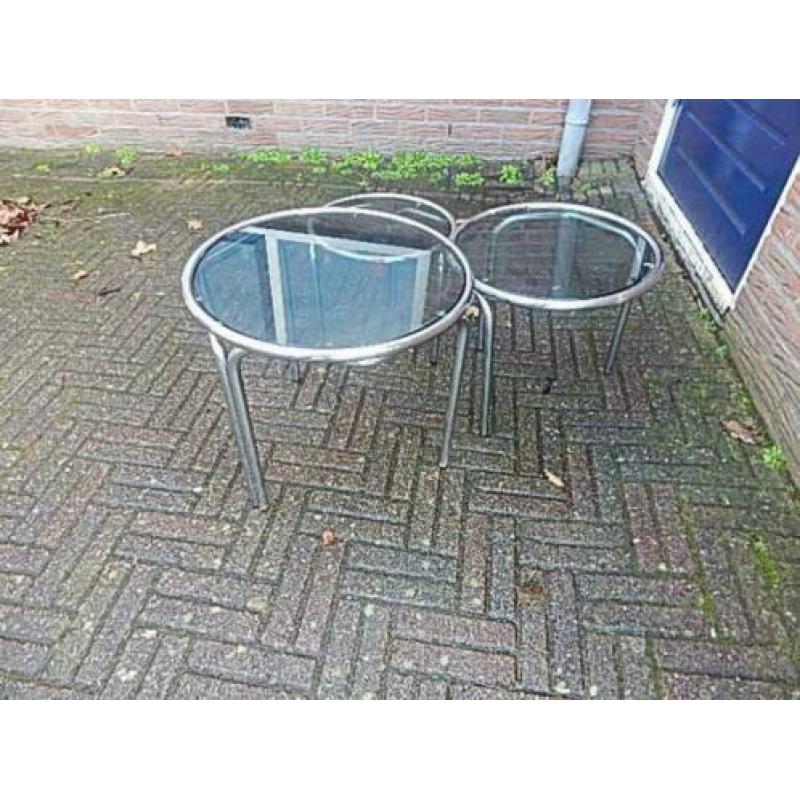 Oude Vintage MimiSet ( deens nesting bijzettafel retro )