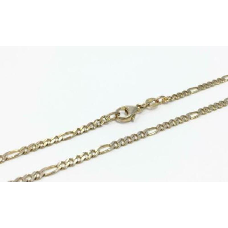CK-296 8K Figaro Ketting met Karabijnhaak Sluiting