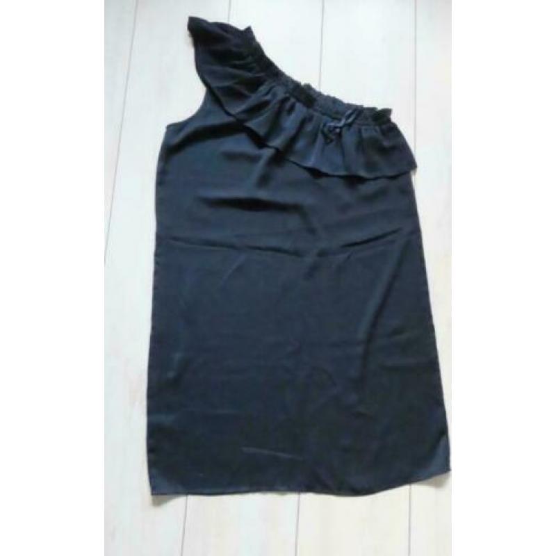 Paptrizia Pepe blauwe one shoulder jurk maat 40