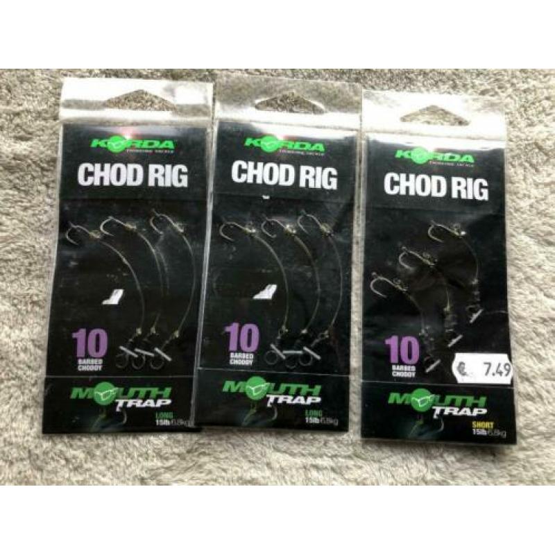 adv 271 / NIEUW set 3 pakjes chod rigs KORDA