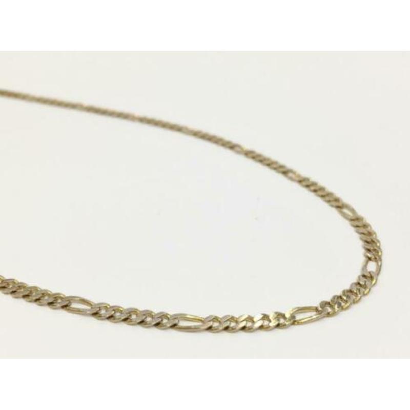 CK-296 8K Figaro Ketting met Karabijnhaak Sluiting