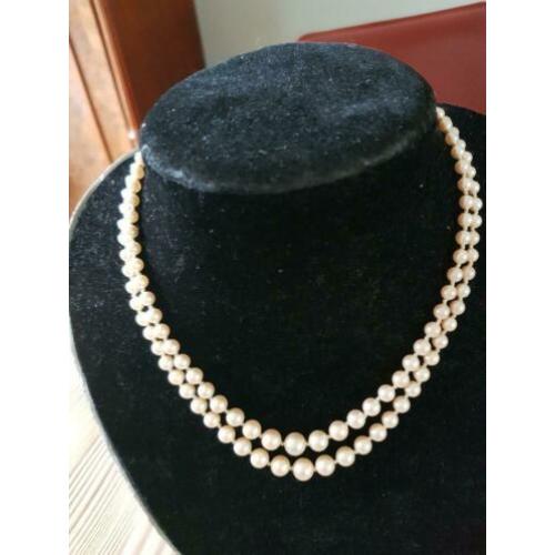 Parelcollier met 9 ct gouden slot