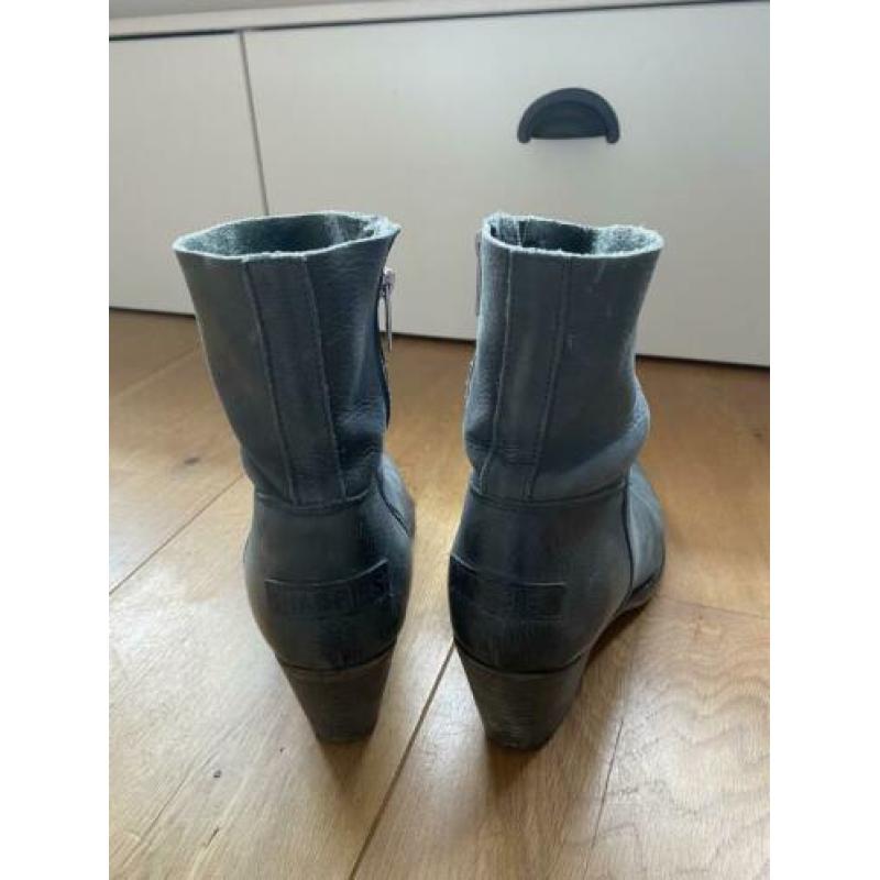 Blauwe lage laarsjes van Shabbies, maat 41