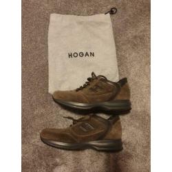 Hogan, nieuwe!! sneakers, bruin suede, maat 9 / 43,5