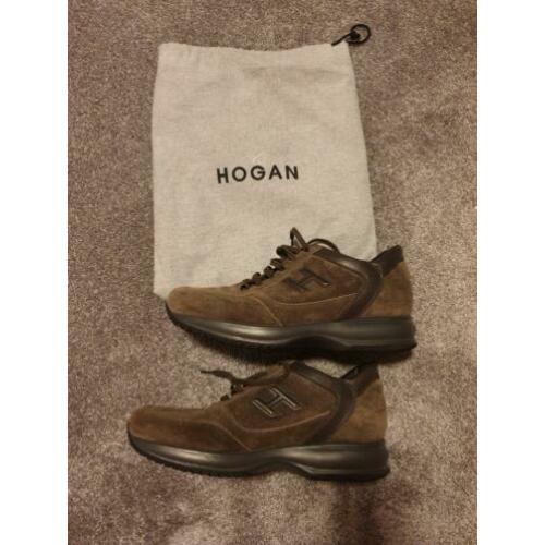 Hogan, nieuwe!! sneakers, bruin suede, maat 9 / 43,5