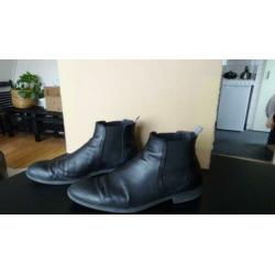 Sacha Zwart leren Chelsea boots / laarzen maat 43