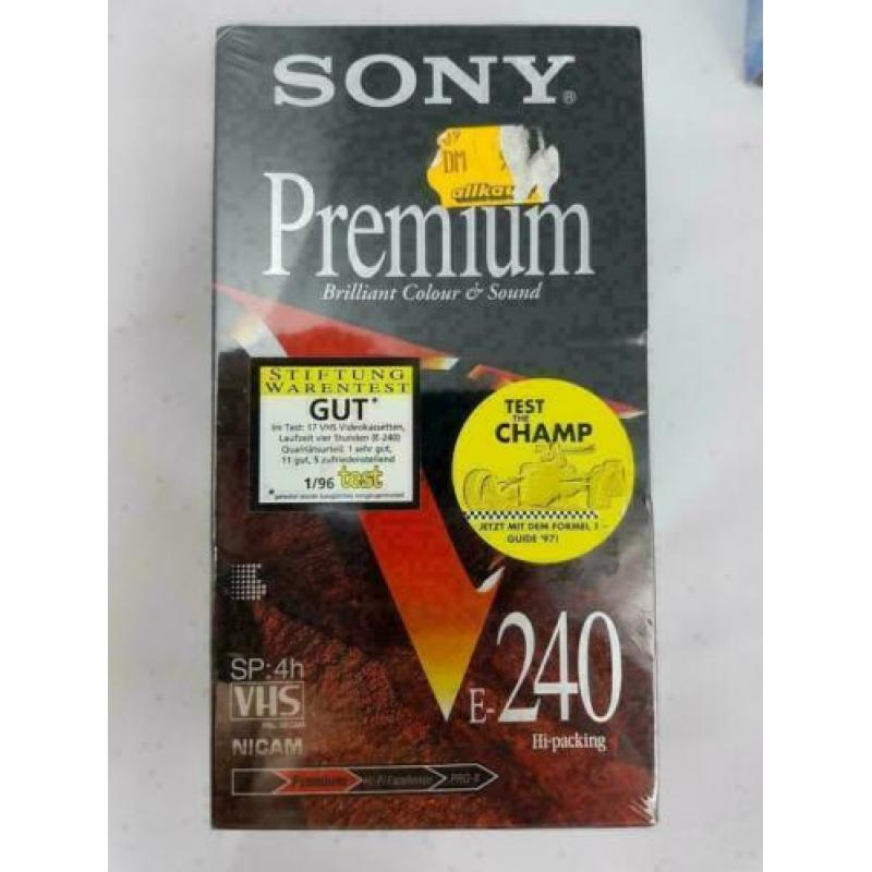 Lot van 9 nieuwe VHS videobanden Sony, TDK en Maxell
