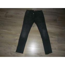 Please Grijze Baggy Spijkerbroek Jeans Met Verfspatten Mt L