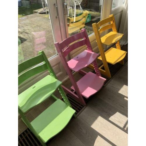 Groene, Gele en Roze Tripp Trapp te koop