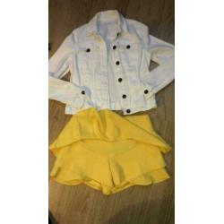 slim denim zomer jack met zakken spijkerjas jeans jasje wit