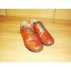 Wolky herenschoenen mt.45 soepel bruin leer en leer gevoerd