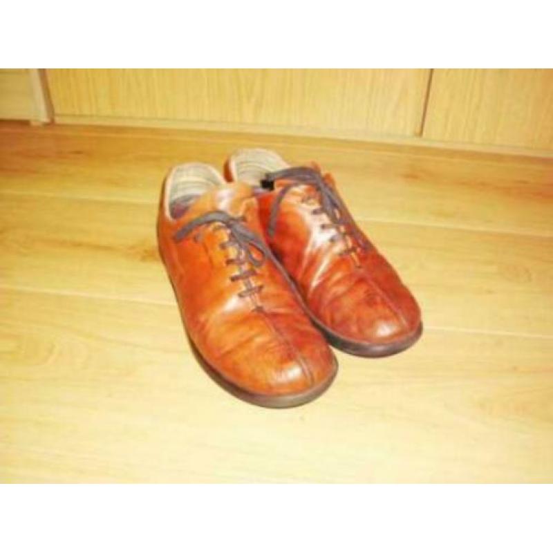 Wolky herenschoenen mt.45 soepel bruin leer en leer gevoerd