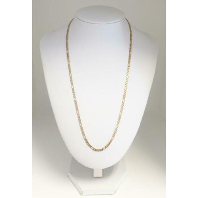CK-296 8K Figaro Ketting met Karabijnhaak Sluiting
