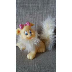 vintage speelgoed hondje pluisstaartje fluffy dogs jaren 80