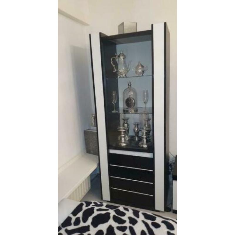 Hoogglans vitrine kast meubels